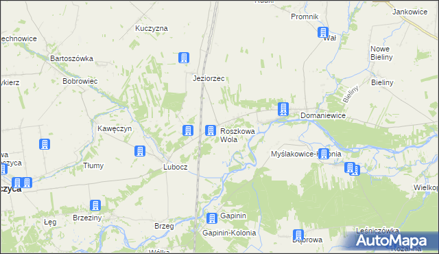 mapa Roszkowa Wola, Roszkowa Wola na mapie Targeo