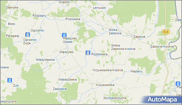 mapa Rozbitówka, Rozbitówka na mapie Targeo