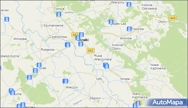 mapa Ruda Wieczyńska, Ruda Wieczyńska na mapie Targeo
