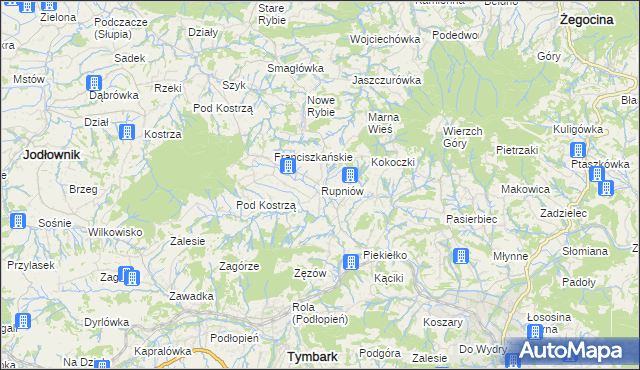 mapa Rupniów, Rupniów na mapie Targeo