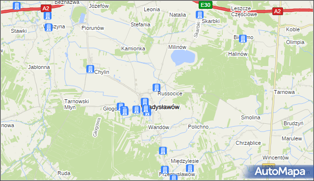 mapa Russocice, Russocice na mapie Targeo