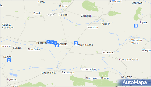 mapa Rzeplin-Osada, Rzeplin-Osada na mapie Targeo