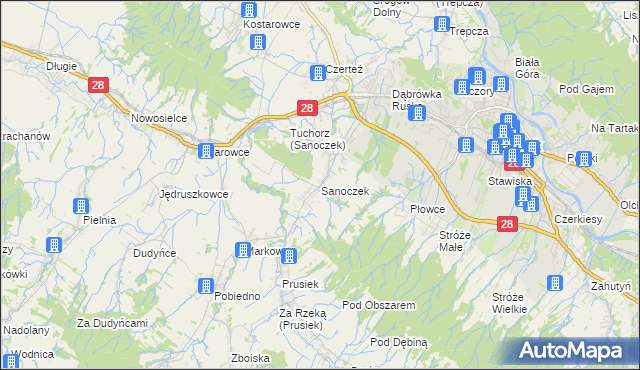 mapa Sanoczek, Sanoczek na mapie Targeo