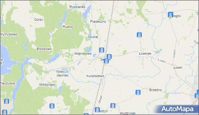 mapa Serock gmina Pruszcz, Serock gmina Pruszcz na mapie Targeo