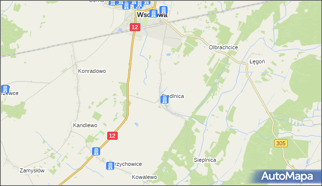 mapa Siedlnica, Siedlnica na mapie Targeo