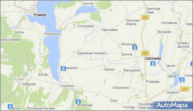 mapa Sienno gmina Ostrowite, Sienno gmina Ostrowite na mapie Targeo