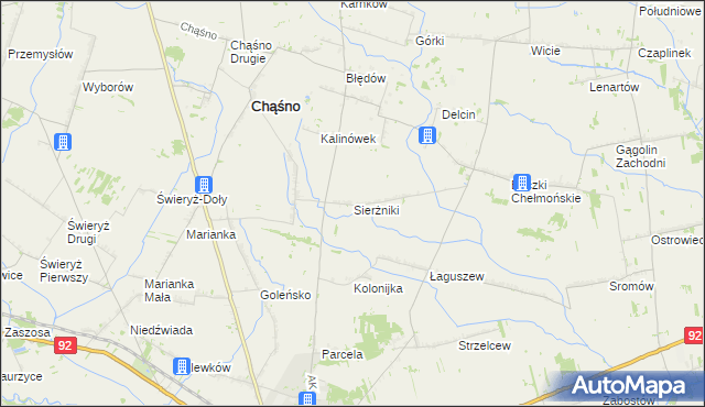 mapa Sierżniki, Sierżniki na mapie Targeo
