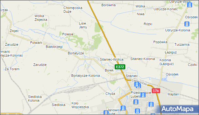 mapa Sitaniec-Wolica, Sitaniec-Wolica na mapie Targeo