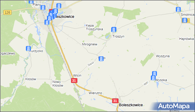 mapa Sitno gmina Mieszkowice, Sitno gmina Mieszkowice na mapie Targeo