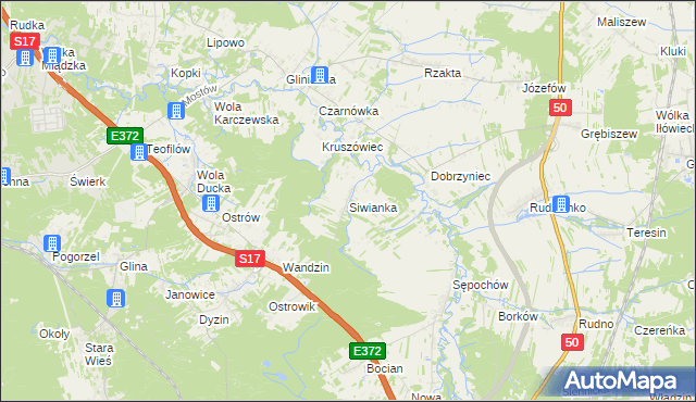 mapa Siwianka, Siwianka na mapie Targeo
