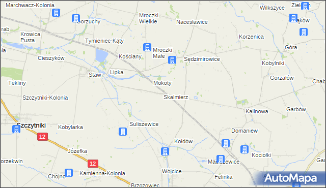mapa Skalmierz, Skalmierz na mapie Targeo