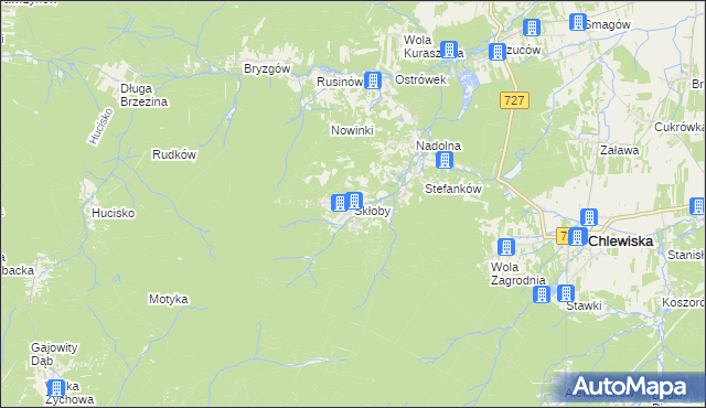 mapa Skłoby, Skłoby na mapie Targeo