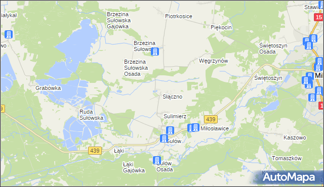 mapa Słączno, Słączno na mapie Targeo