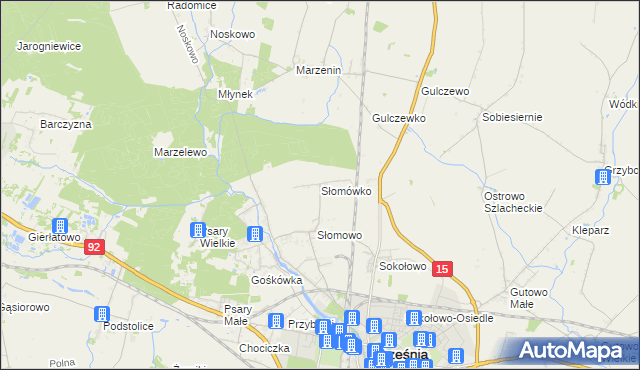 mapa Słomówko, Słomówko na mapie Targeo