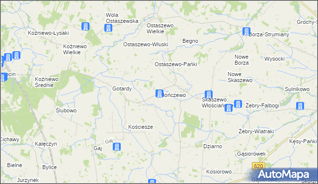 mapa Słończewo, Słończewo na mapie Targeo