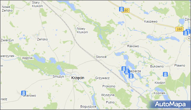 mapa Słonice, Słonice na mapie Targeo