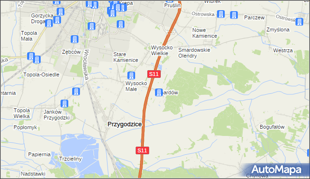 mapa Smardów, Smardów na mapie Targeo