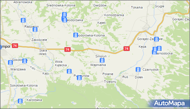mapa Smoryń, Smoryń na mapie Targeo