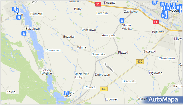 mapa Śnieciska, Śnieciska na mapie Targeo