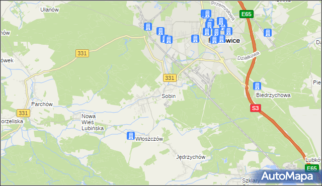 mapa Sobin, Sobin na mapie Targeo