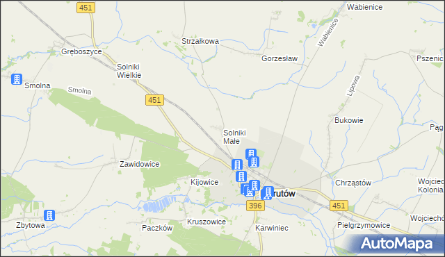 mapa Solniki Małe, Solniki Małe na mapie Targeo