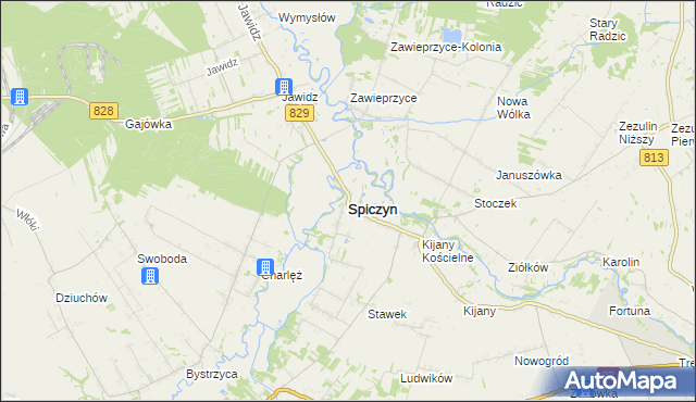 mapa Spiczyn, Spiczyn na mapie Targeo