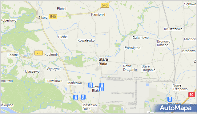 mapa Stara Biała, Stara Biała na mapie Targeo