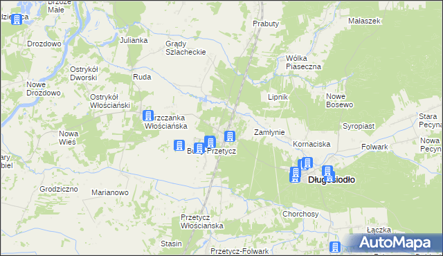 mapa Stare Bosewo, Stare Bosewo na mapie Targeo