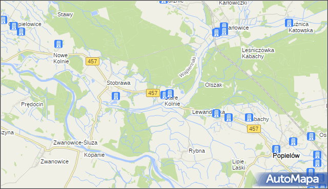 mapa Stare Kolnie, Stare Kolnie na mapie Targeo