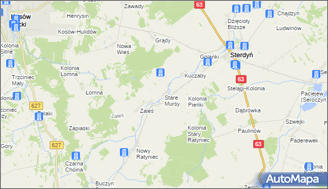mapa Stare Mursy, Stare Mursy na mapie Targeo