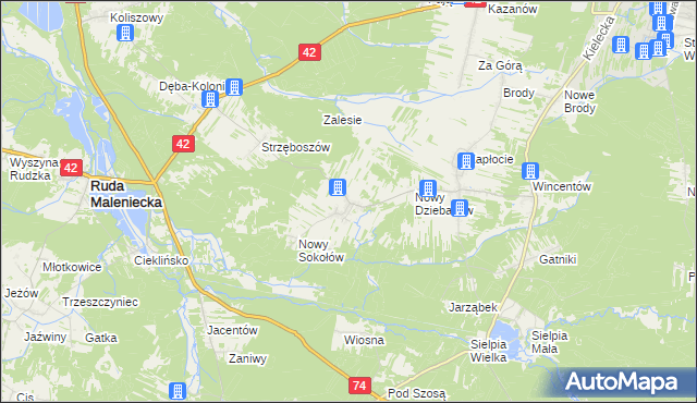 mapa Stary Sokołów, Stary Sokołów na mapie Targeo
