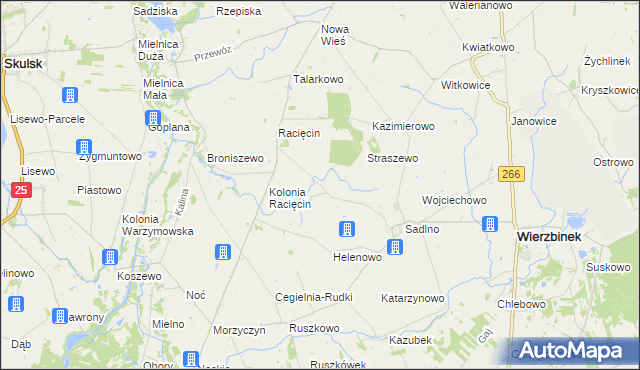 mapa Stefanowo Racięckie, Stefanowo Racięckie na mapie Targeo