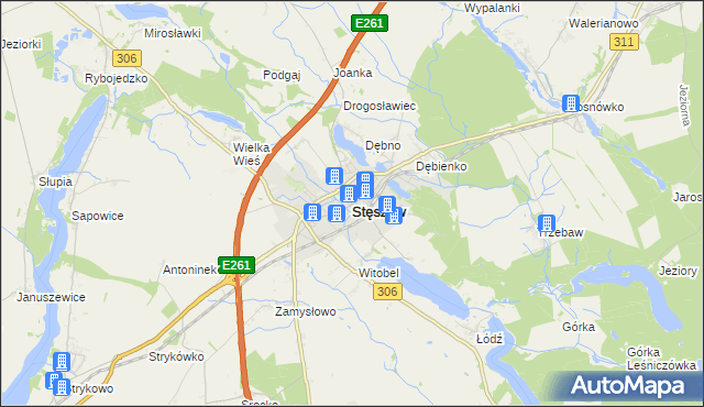 mapa Stęszew, Stęszew na mapie Targeo