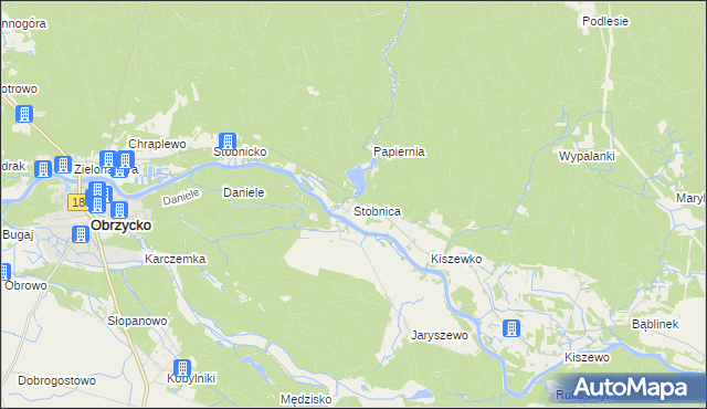 mapa Stobnica gmina Oborniki, Stobnica gmina Oborniki na mapie Targeo