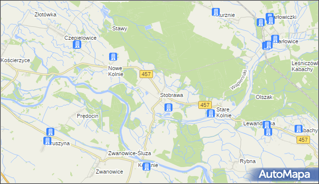 mapa Stobrawa, Stobrawa na mapie Targeo