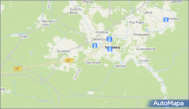 mapa Stoczek gmina Narewka, Stoczek gmina Narewka na mapie Targeo
