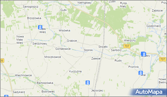 mapa Stolniki, Stolniki na mapie Targeo