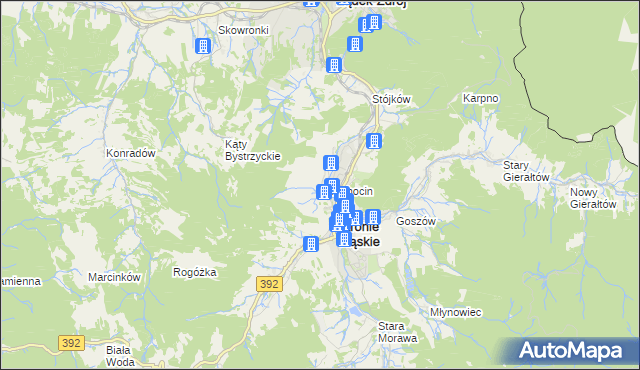 mapa Strachocin gmina Stronie Śląskie, Strachocin gmina Stronie Śląskie na mapie Targeo