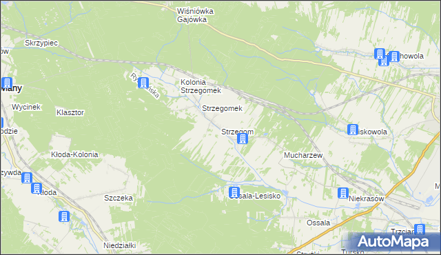 mapa Strzegom gmina Rytwiany, Strzegom gmina Rytwiany na mapie Targeo