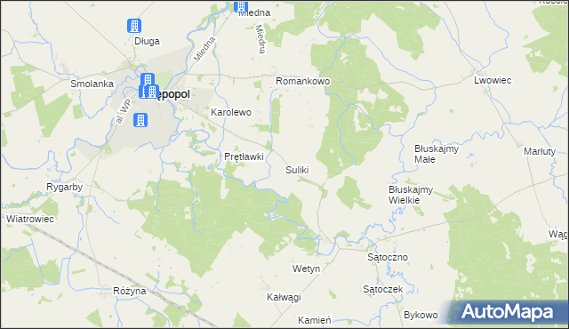 mapa Suliki, Suliki na mapie Targeo