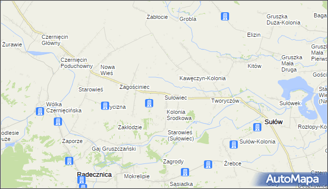 mapa Sułowiec, Sułowiec na mapie Targeo