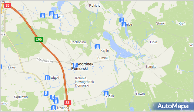 mapa Sumiak, Sumiak na mapie Targeo