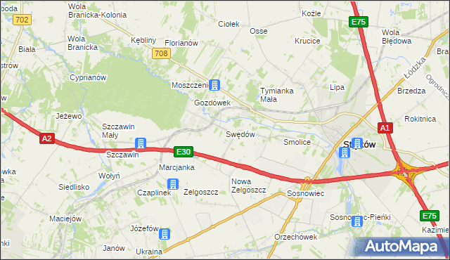 mapa Swędów, Swędów na mapie Targeo