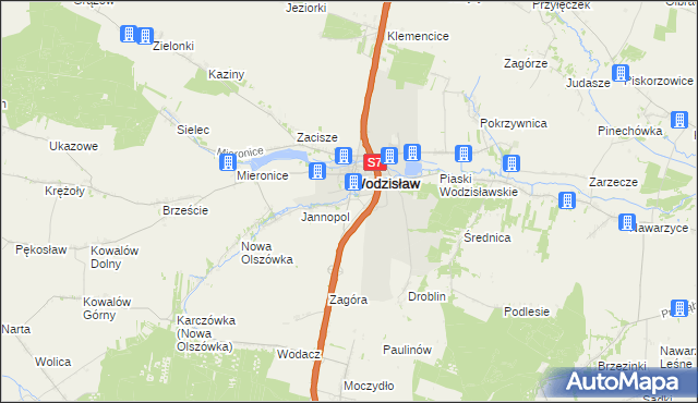 mapa Świątniki gmina Wodzisław, Świątniki gmina Wodzisław na mapie Targeo