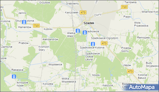 mapa Szadkowice-Kolonia, Szadkowice-Kolonia na mapie Targeo