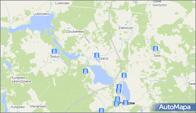 mapa Szarcz, Szarcz na mapie Targeo