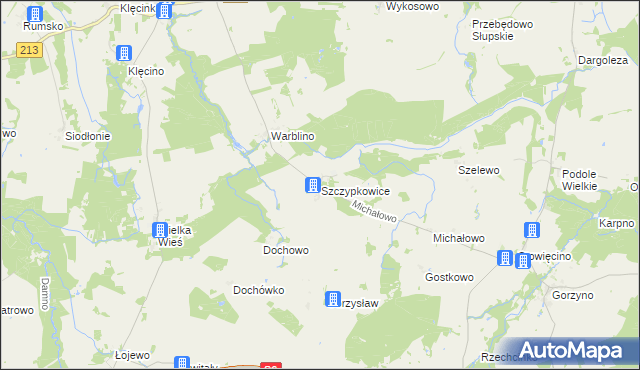 mapa Szczypkowice, Szczypkowice na mapie Targeo