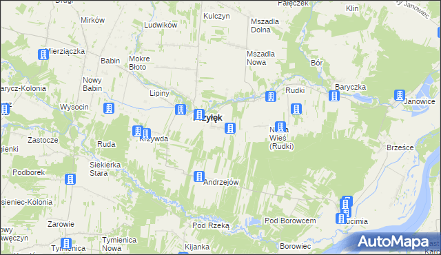 mapa Szlachecki Las, Szlachecki Las na mapie Targeo