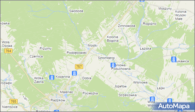 mapa Sztombergi, Sztombergi na mapie Targeo