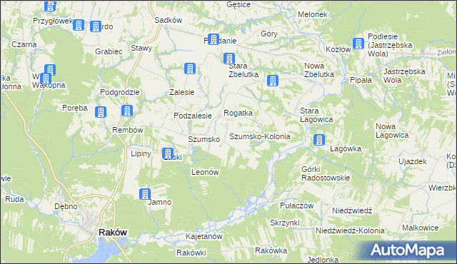 mapa Szumsko-Kolonia, Szumsko-Kolonia na mapie Targeo